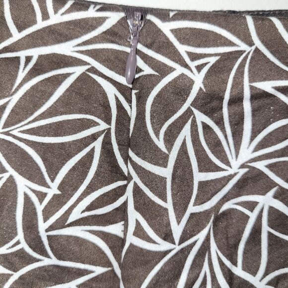 🌴WORTHINGTON BROWN AND WHITE MIDI FLARE SKIRT 14 - Picture 5 of 5